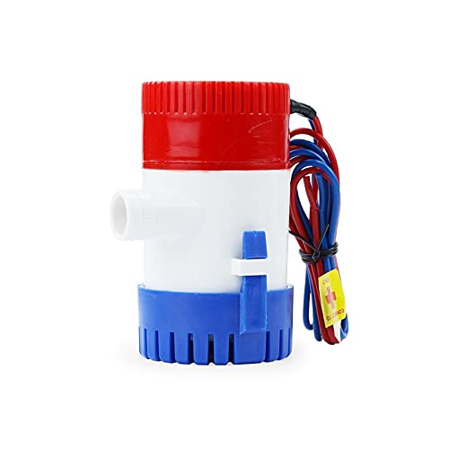 RVPECHWJ Circulating Pump 12V/24V Mini Electric DC Submersible Bilge Pump with Float Switch L137