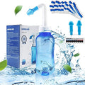 Waterpulse Neti Pot Sinus Rinsing, Nasal Wash Bottle Sinus Rinsing Bottle Cleaner Pressure Irrigation Neti-Pot with Sticker Thermometer for Adult & Kid BPA Free
