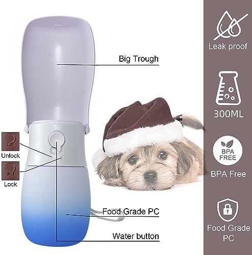 Portable Dog Water Bottle with Activated Carbon Filter, Leak Proof, 10 oz M66324