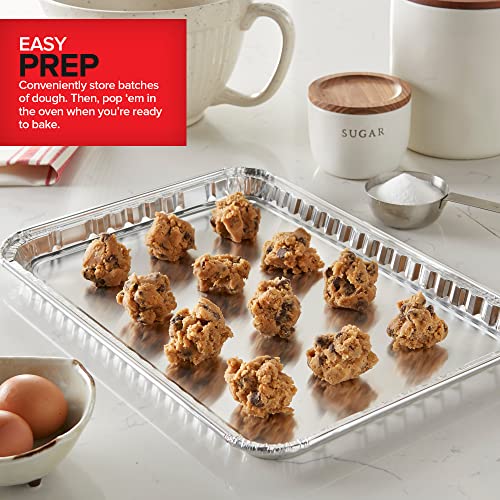 Aluminum Pans Cookie Sheet Disposable Foil Trays Nonstick Baking Sheets D675