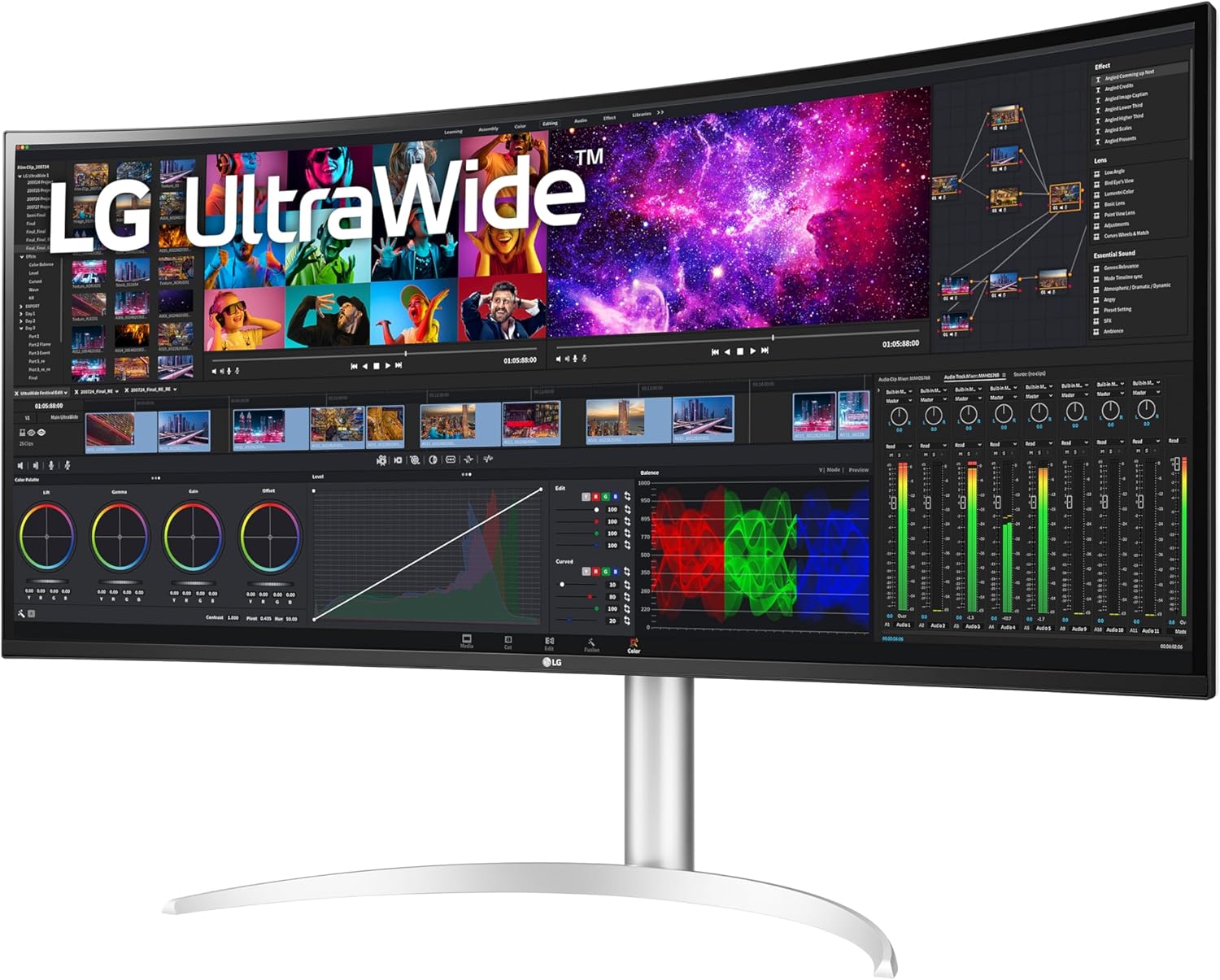 LG 40WP95C-W 40" UltraWide Curved WUHD 5K2K Nano IPS Display with HDR10, Thunderbolt 4 C5361