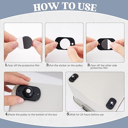 Self Adhesive Caster Wheels Stainless Steel 360 Degree Rotation for Trash Cans, 8 Pieces I60528