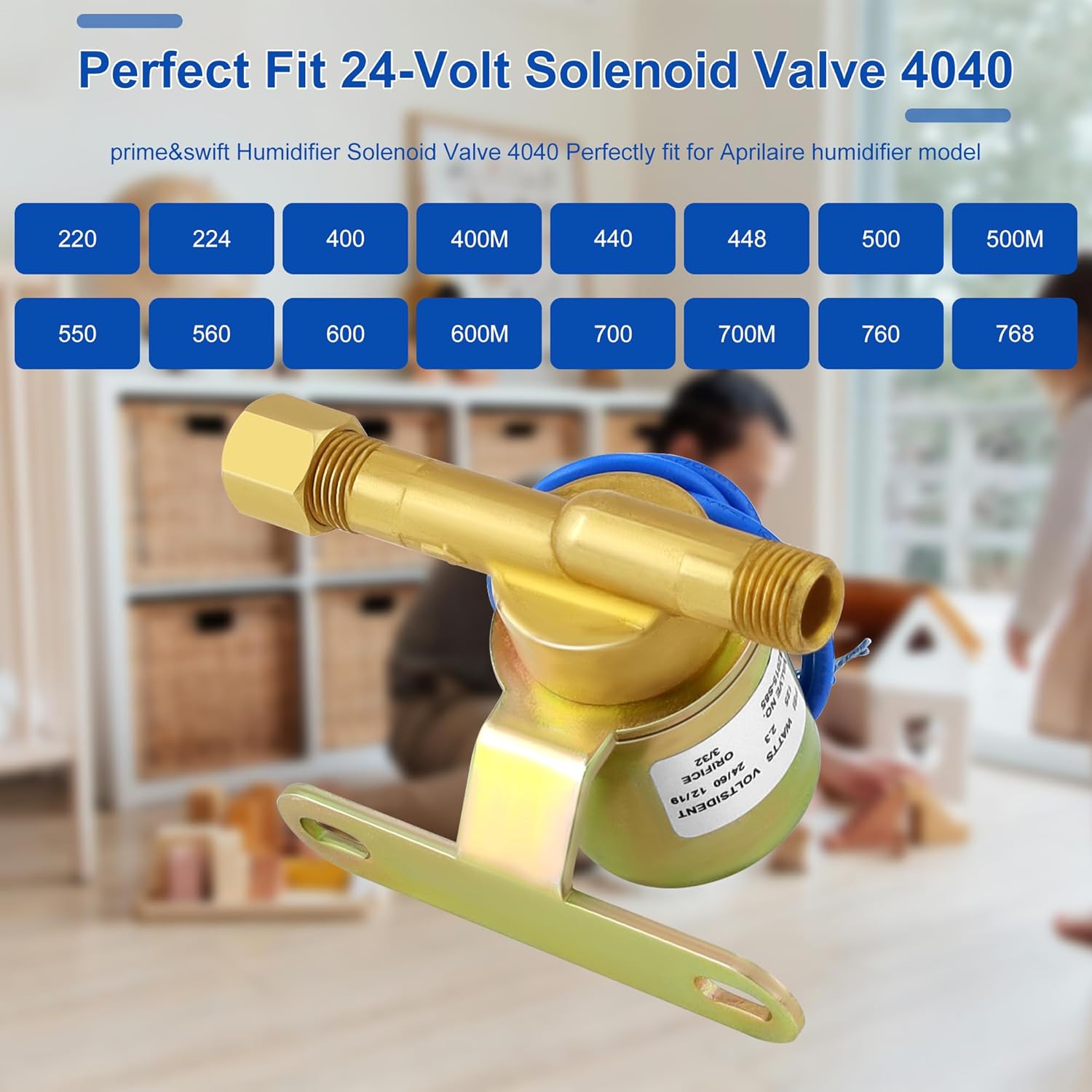 Aprilaire Humidifier Solenoid Valve 4040 24V Brass N622666