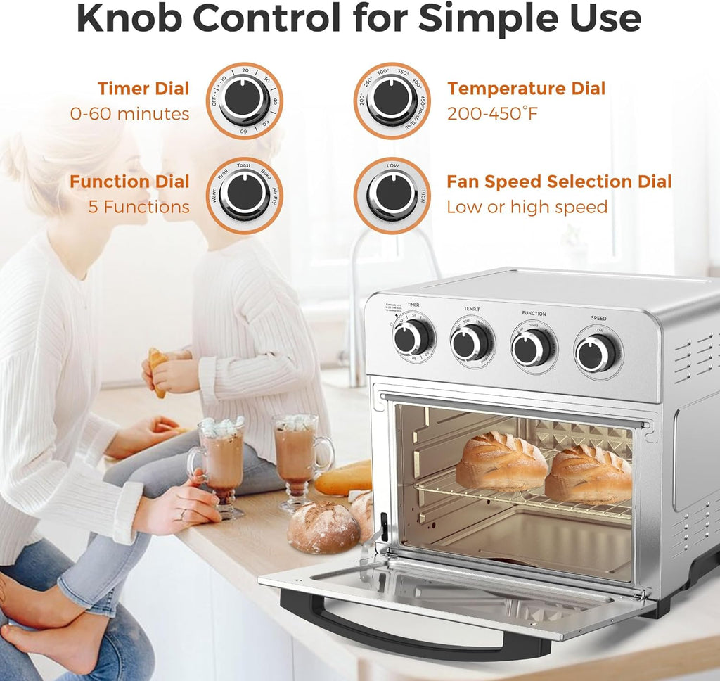 KitchenBoss Air Fryer Toaster Oven 24.3QT Stainless Steel Z9403