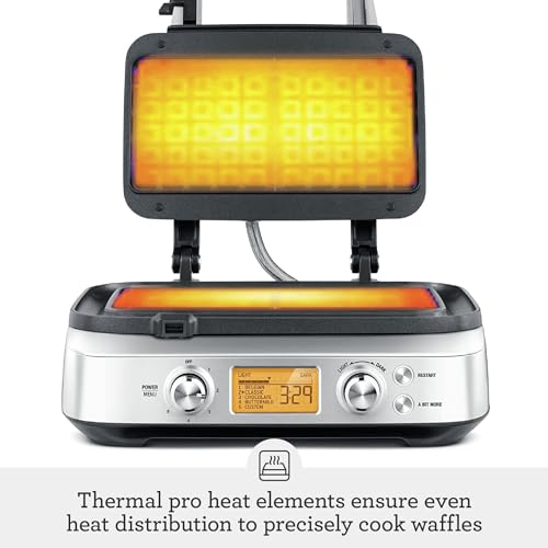 Breville Smart Waffle Pro 2 Slice Stainless Steel Waffle Maker Z317378