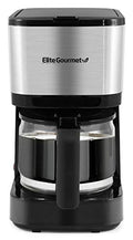 Elite Gourmet Automatic Brew & Drip Coffee Maker with Pause N Serve Reusable Filter, On/Off Switch, Water Level Indicator
