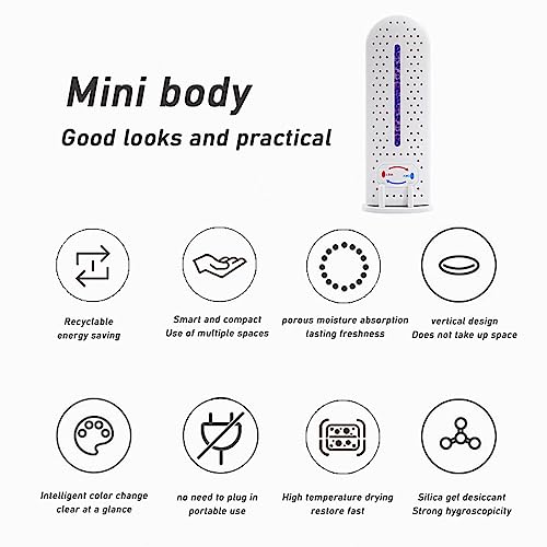 Portable Dehumidifier Cordless Rechargeable for Home Car Closet E3618
