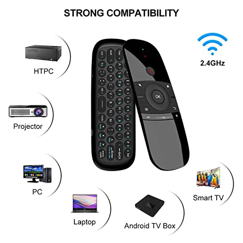 WeChip W1 Universal TV Remote Air Mouse, Wireless Keyboard 2.4GHz for Android TV Box/PC/Smart TV C97909