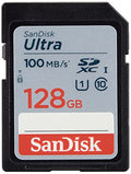 SanDisk 128GB Ultra SDXC UHS-I Memory Card - 100MB/S, C10, U1, Full HD, SD Card - SDSDUNR