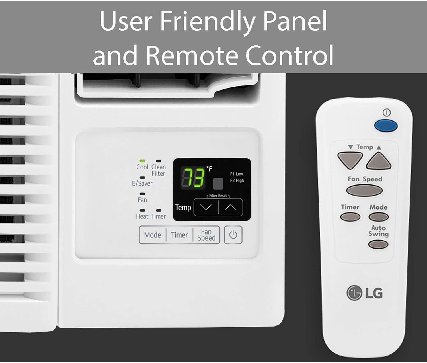 LG 23,000 BTU 230V Window-Mounted Air Conditioner with Supplemental Heat C191