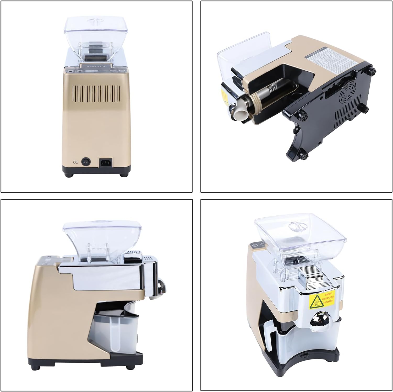 Automatic Oil Press Machine 530W Cold Hot Stainless Steel K3028