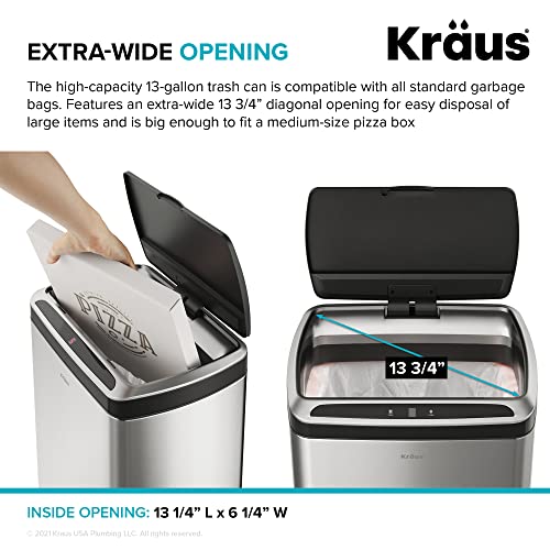 Kraus GarbagePro 13 Gallon Motion Sensor Trash Can G6417