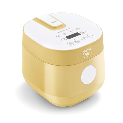 GreenLife PFAS-Free, 4-Cup Rice Beans Oats and Grains Cooker, Healthy Ceramic Nonstick