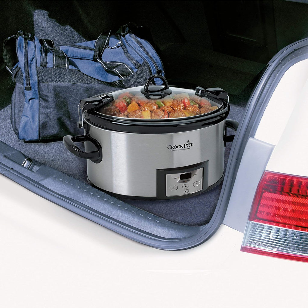 Crock-Pot 6 Quart Programmable Slow Cooker with Digital Timer, Stainless Steel D211