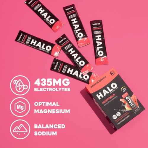 Halo Hydration Electrolyte Drink Mix Watermelon Flavor Single Serving Stick E297