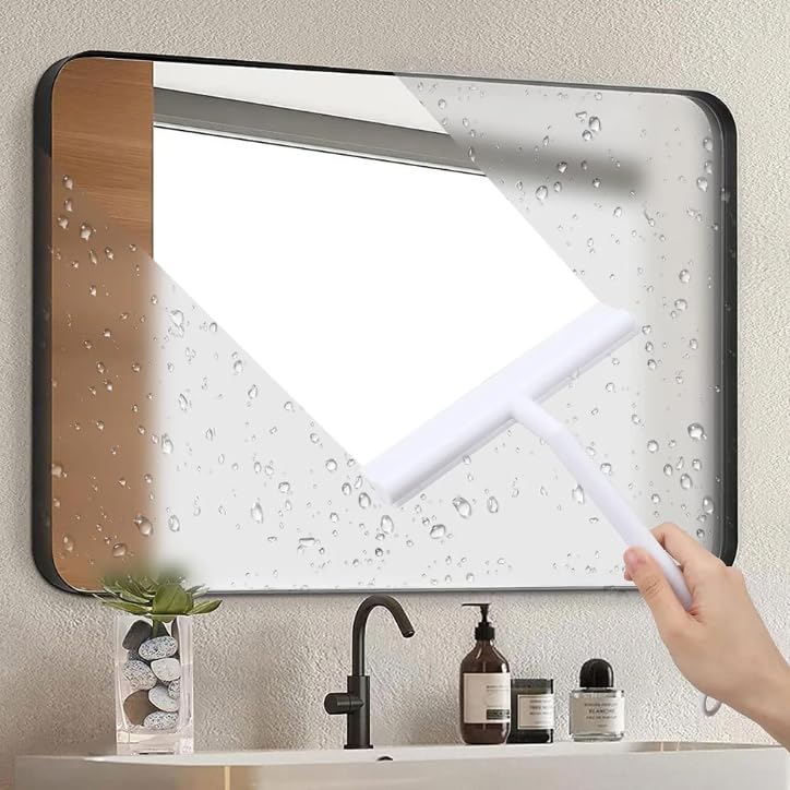 Glass Wiper Scraper Shower Squeegee with Silicone Holder H3697