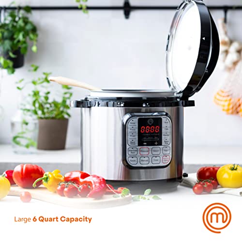 MasterChef Electric Pressure Cooker 6 Qt 10 in 1 Multicooker T6531