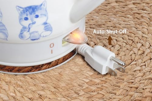 Toptier Electric Ceramic Tea Kettle 1L with Auto Shut Off R59414