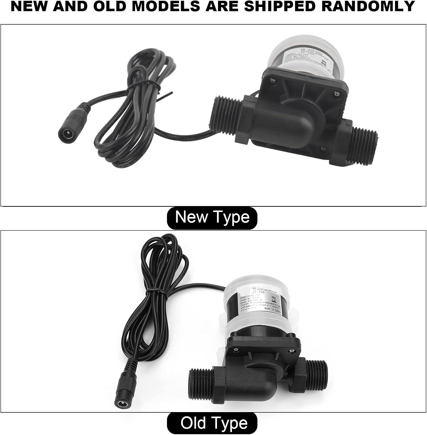 24V 800L/H Mini Submersible Water Pump JT-750D4 for Solar Water Heater N8515