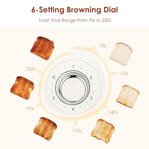 Roter Mond 2 Slice Retro Stainless Steel Toaster with Bagel & Defrost Function B737