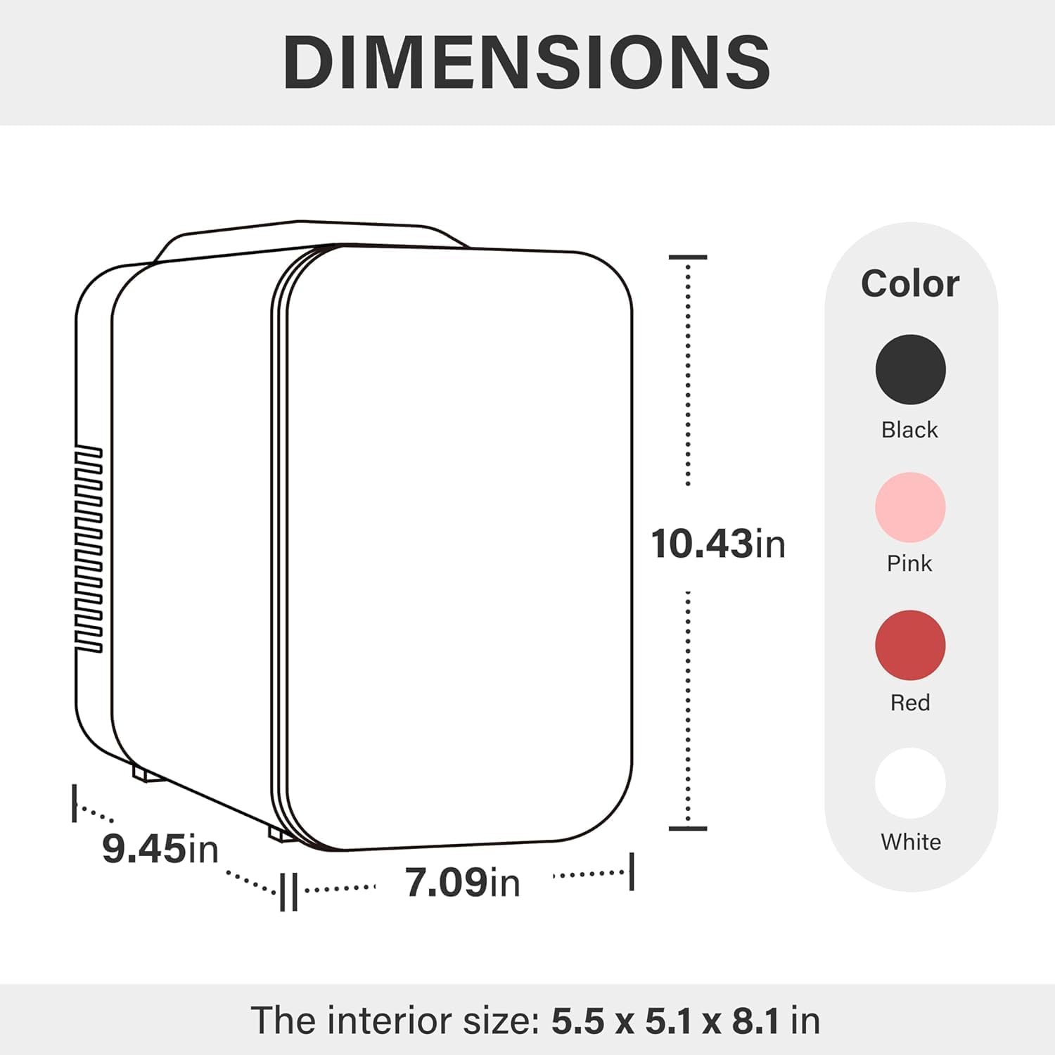Simple Deluxe Mini Fridge 4L Portable Cooler & Warmer Freon-Free, Red F264592