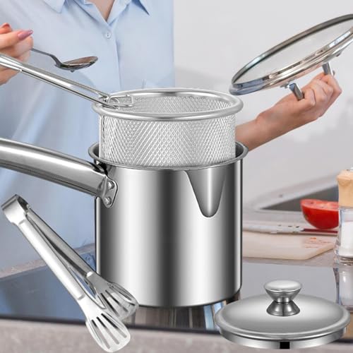 Deep Fryer Pot with Cover and Net Basket U624