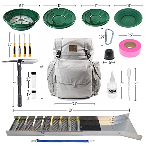 ASR Outdoor Deluxe 50" Folding Sluice Box Gold Prospecting Kit E462