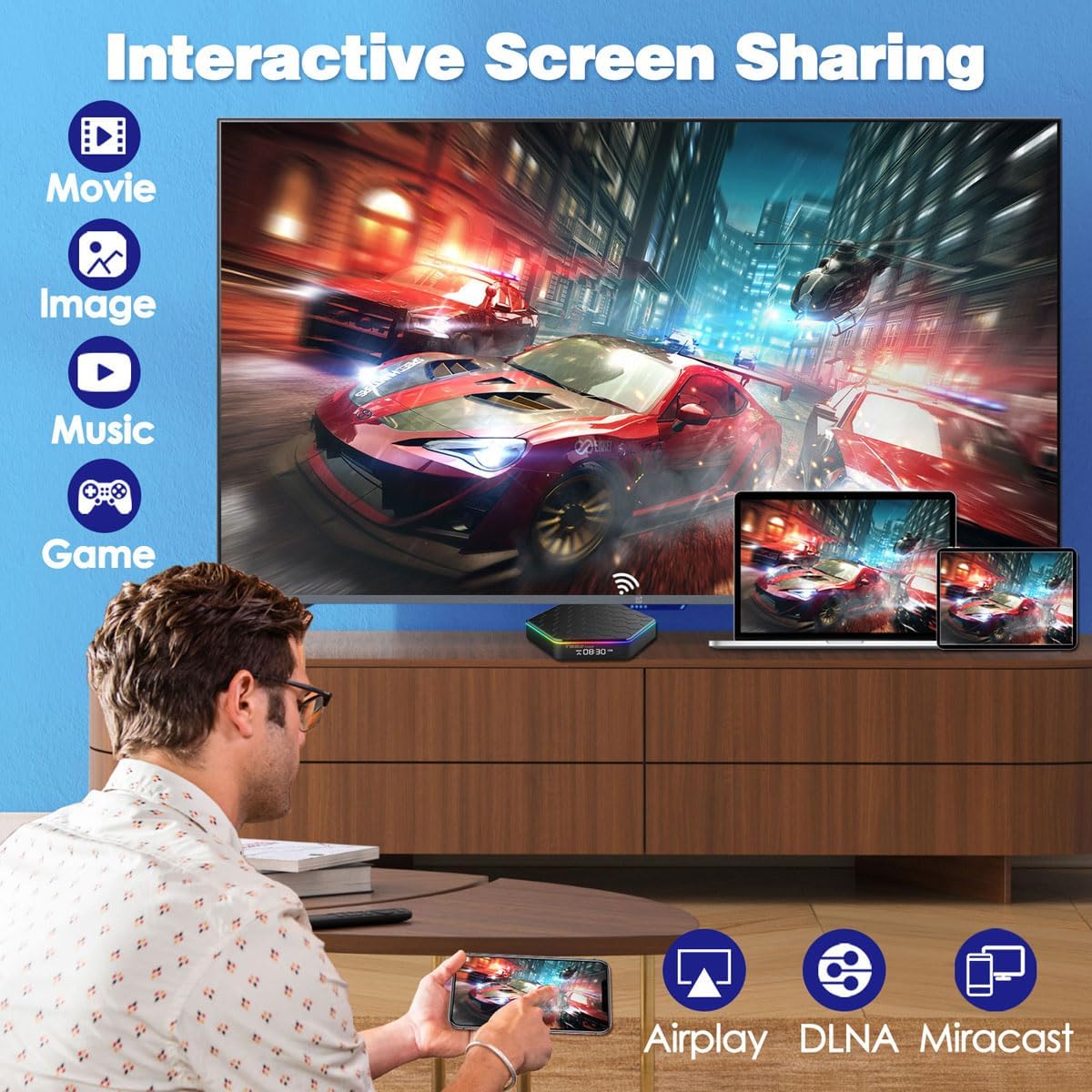 T95Z Plus Android TV Box 4GB RAM 64GB ROM Wi-Fi 6 B3020