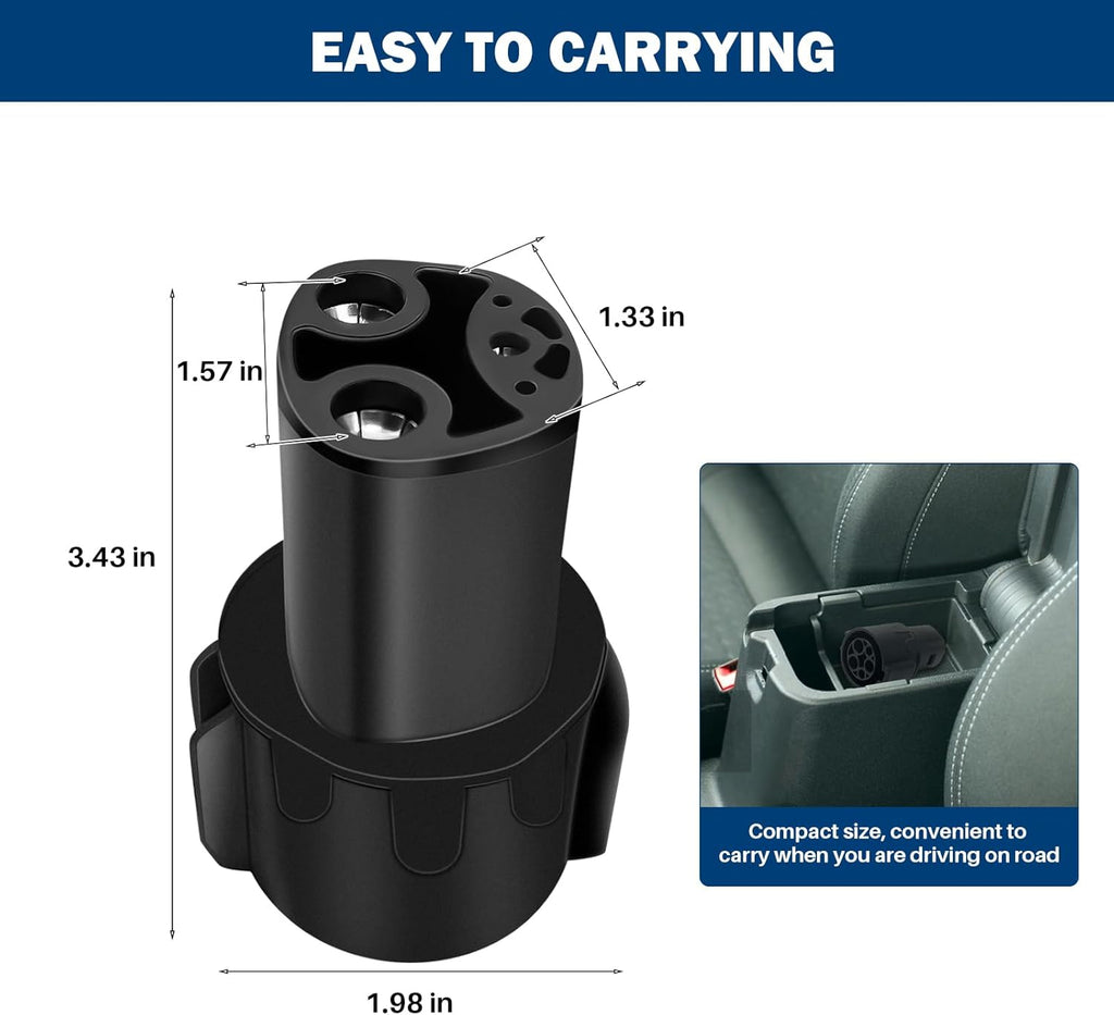 RVpligo J1772 to Tesla Charger Adapter, Max 80A 250V AC for Tesla Model 3 Y X S R535