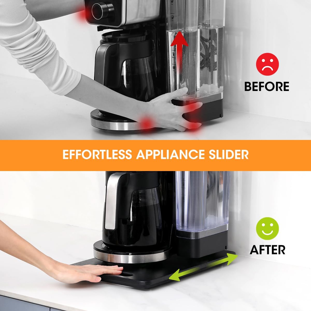 Aieve Wooden Appliance Slider with Wheels for Kitchen Countertop T693171