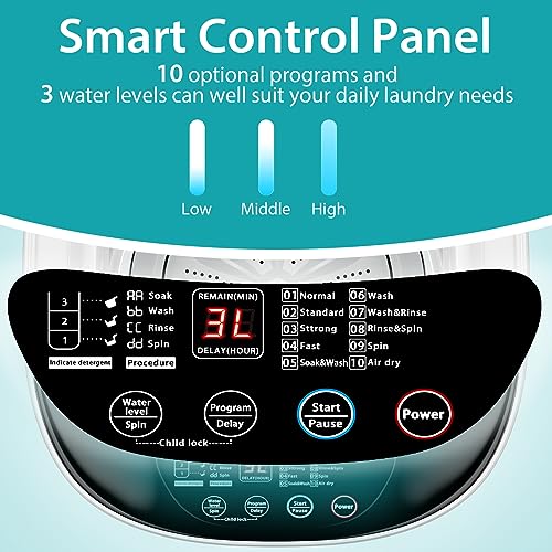Giantex Portable Washing Machine 7.7lbs Capacity Compact Washer with Drain Pump Z521