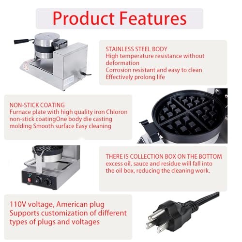 CPVKRY Cast Aluminum Stovetop Waffle Iron for Camping H513425
