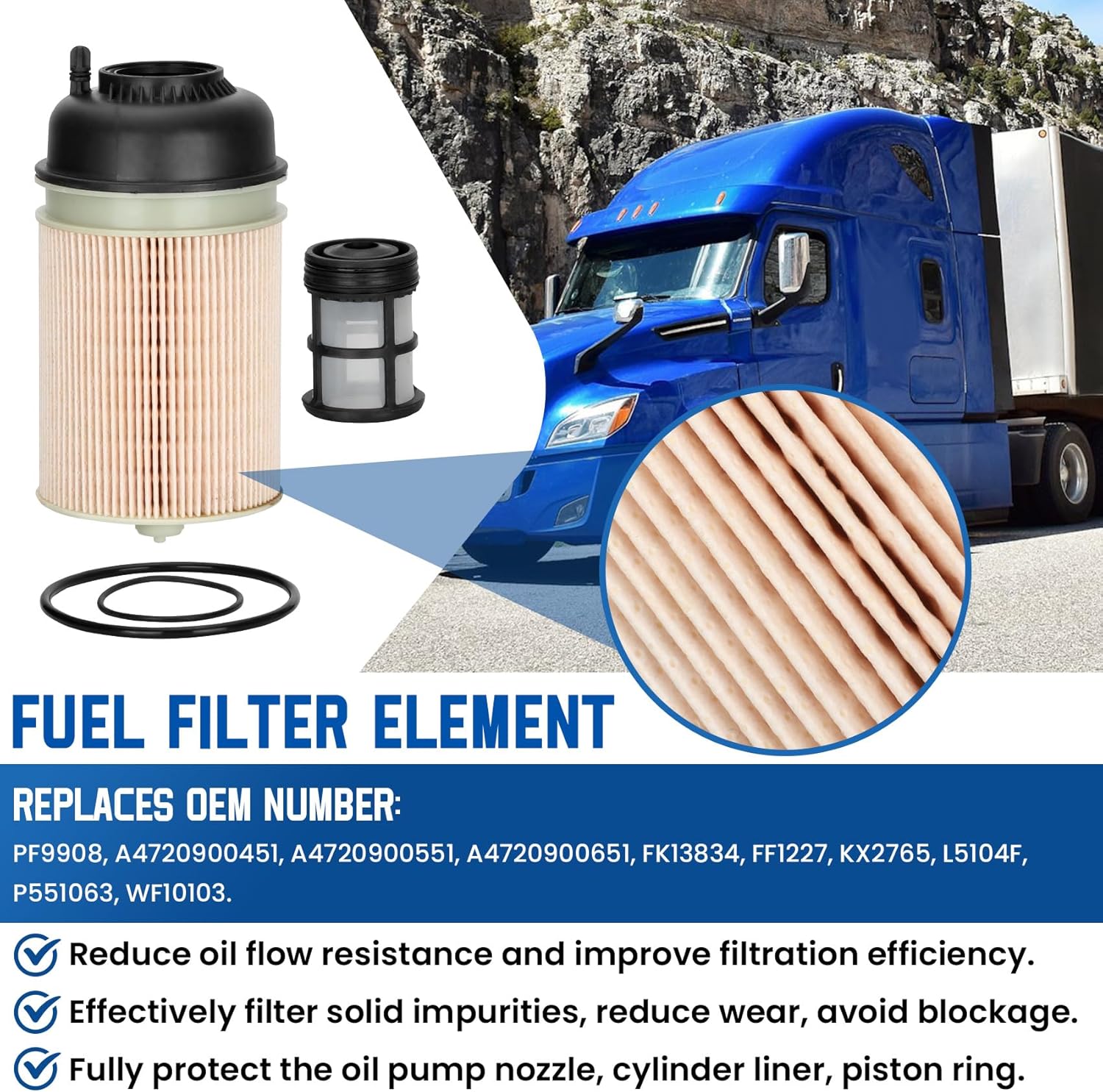 Freightliner Cascadia DD13 DD15 DD16 Filter Service Kit E575415