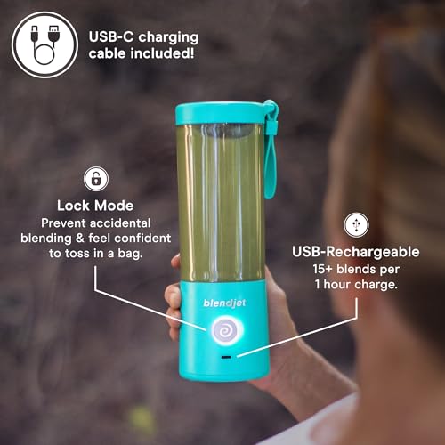 BlendJet 2 Portable Blender for Smoothies & Shakes, USB-C Rechargeable, Self Cleaning P91925