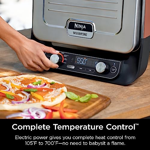 Ninja Woodfire Pizza Oven, 8-in-1 Outdoor Oven, 700°F, Terracotta Red F3554