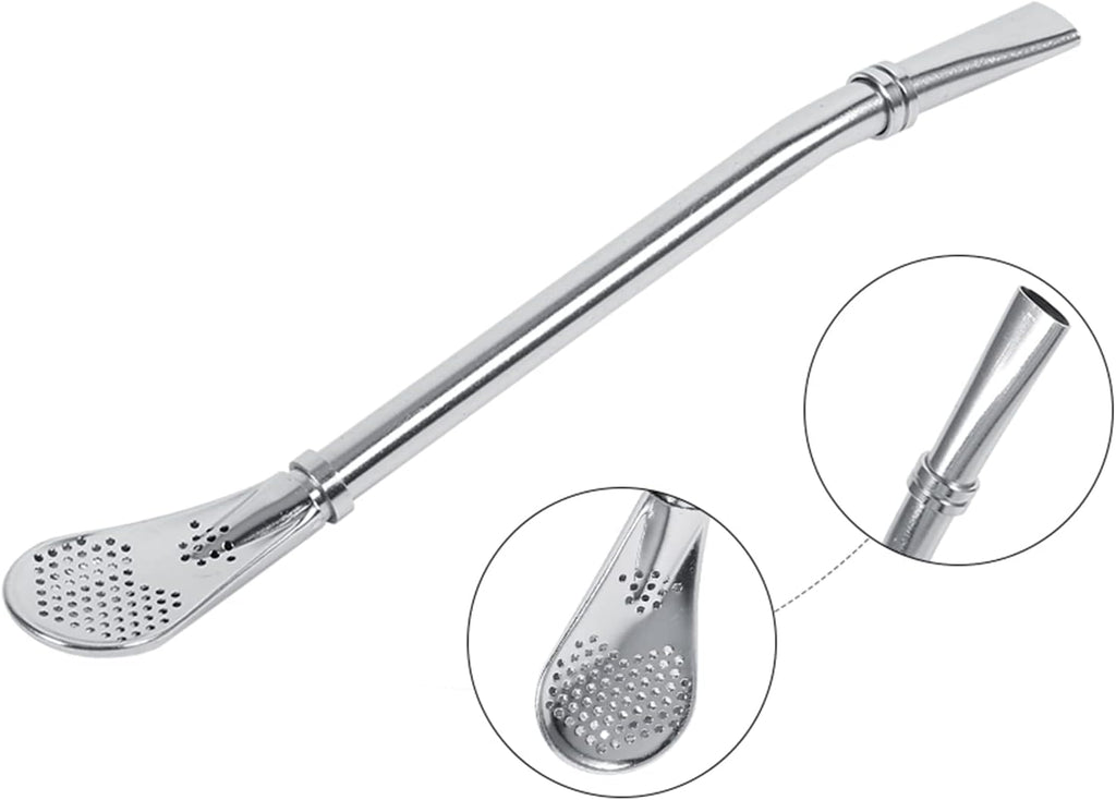Dependable Bombilla Filtered Spoon Drinking Straw N19811