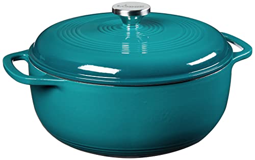 Lodge 6 Quart Enameled Cast Iron Dutch Oven with Lid
