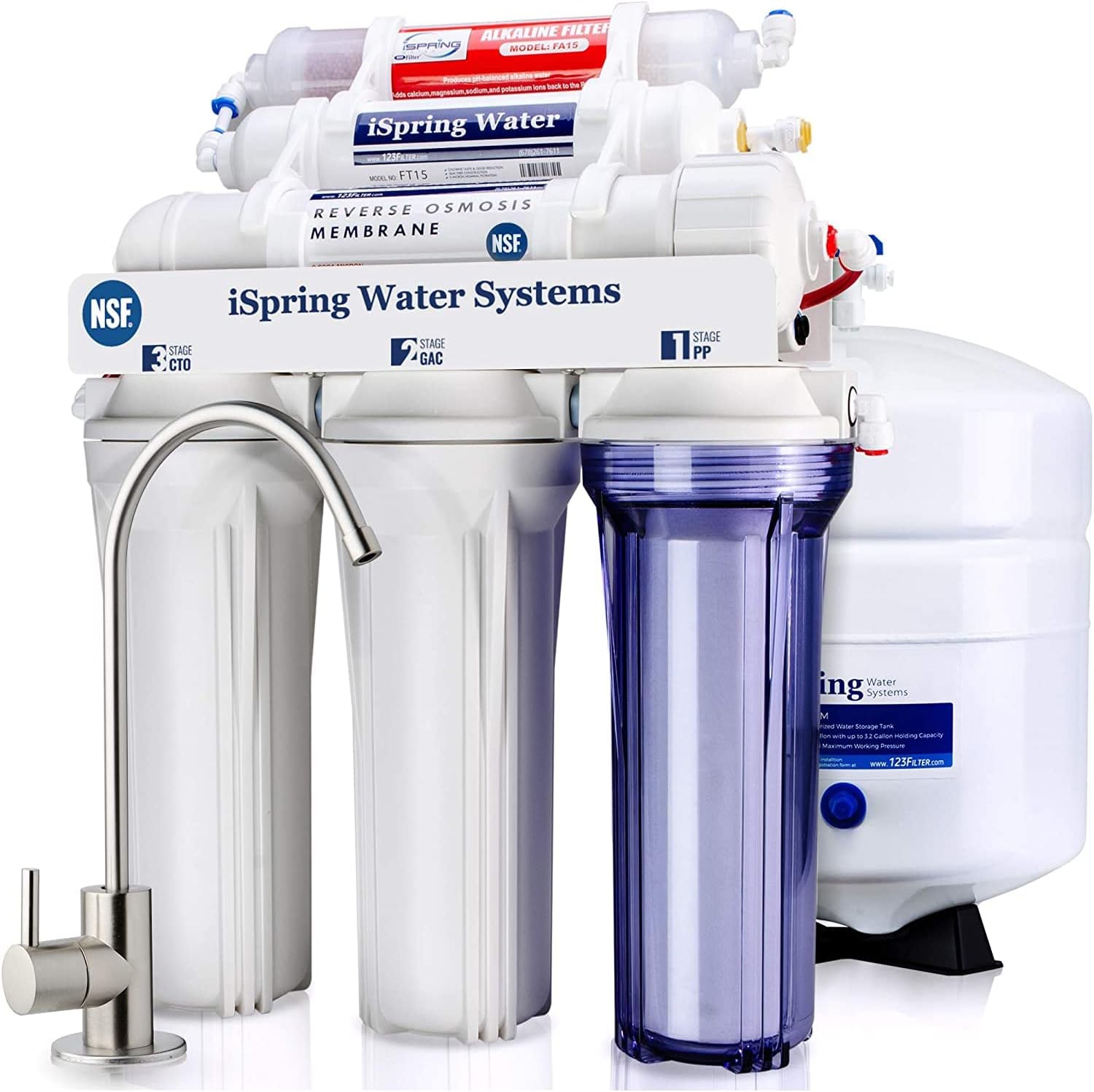 Whirlpool WHES40E 40,000 Grain Water Softener & iSpring RCC7AK 6-Stage Reverse Osmosis System B713