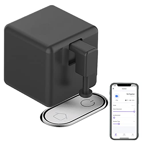 Smart Switch Button Pusher: Wireless App or Timer Control, No Wiring, Smart Bluetooth Fingerbot for Light Switch Doorbell Coffee Maker Fan, Add Gateway Compatible with Alexa, Google Home