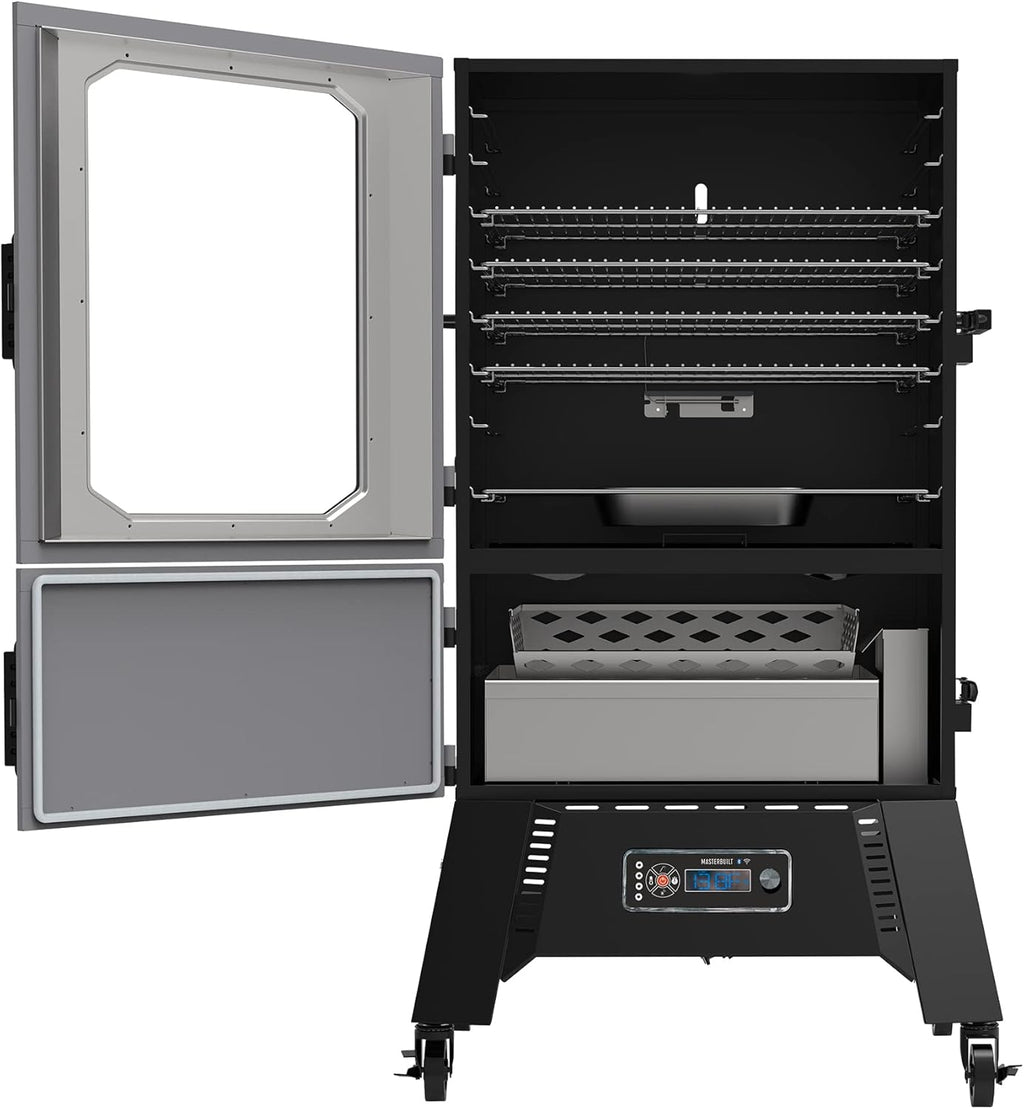 Masterbuilt 40-inch Digital Charcoal Vertical BBQ Smoker with WiFi, Gray D782937