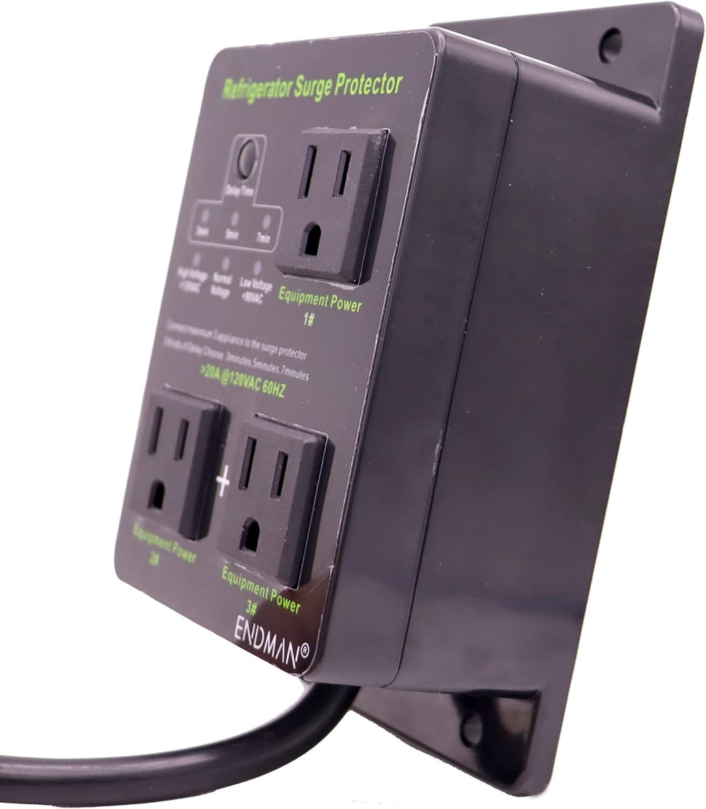 Refrigerator Surge Protector with Time Delay for Home Appliances J4545