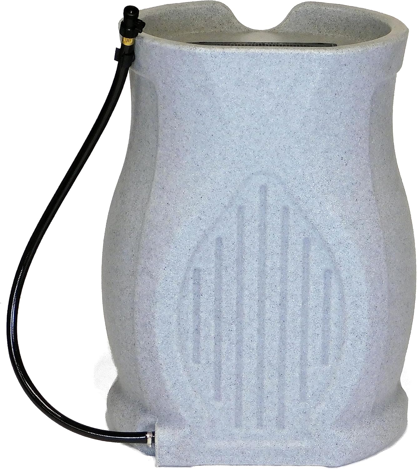 FCMP Outdoor Catalina 45 Gallon Rain Water Barrel Catcher System, Light Granite Z509076