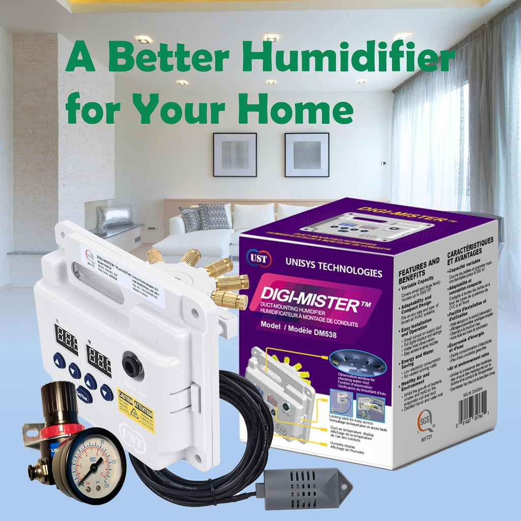 Evaporative Duct Mount Whole House Furnace Humidifier with UV-C LEDs P361164