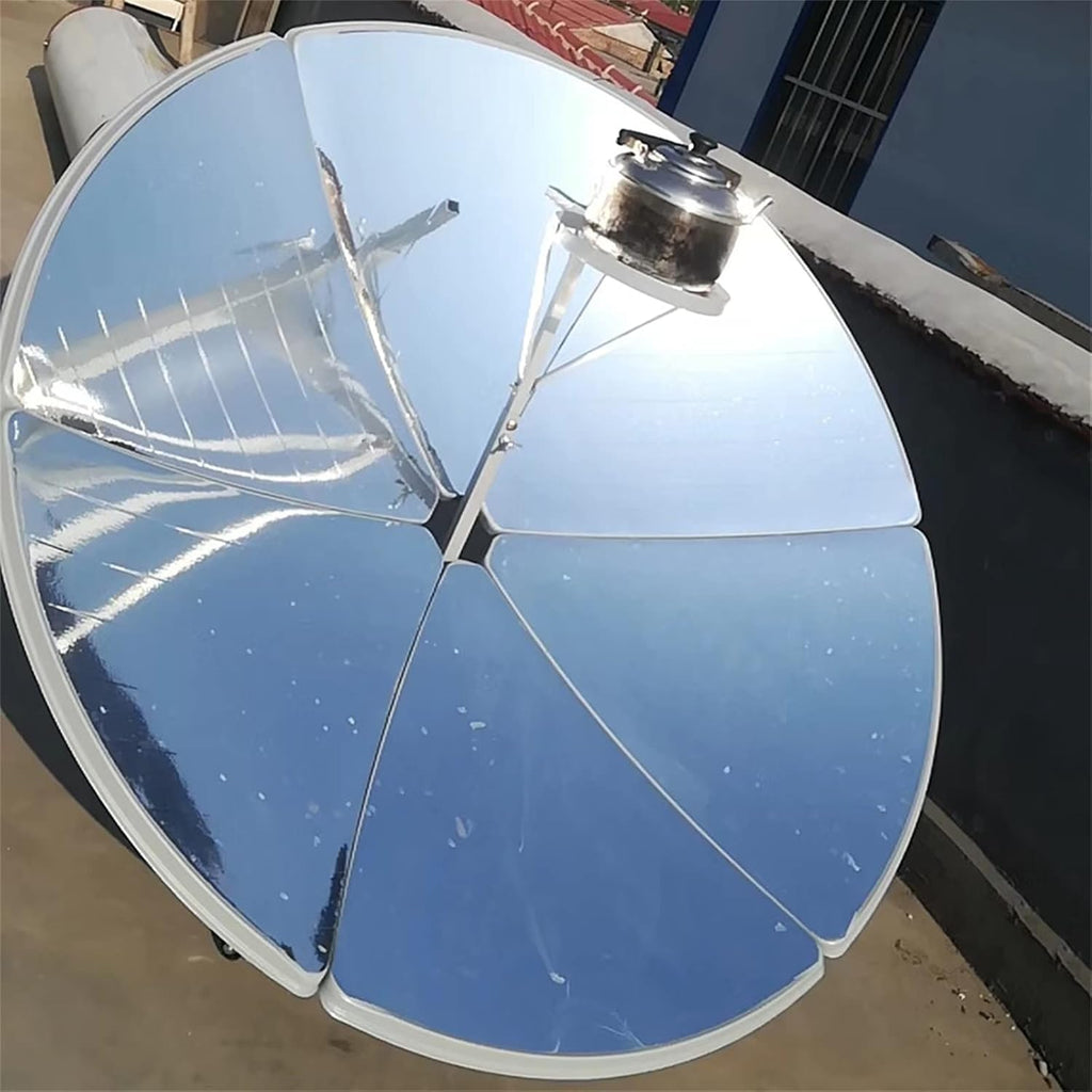 59.05 inch Solar Outdoor Ovens Portable Solar Cooker High Efficiency Thermal Energy Gather Light Oven Boiler Barbeque 800-1000°C for Boil Water, Cook, Stir-Fry, Steam