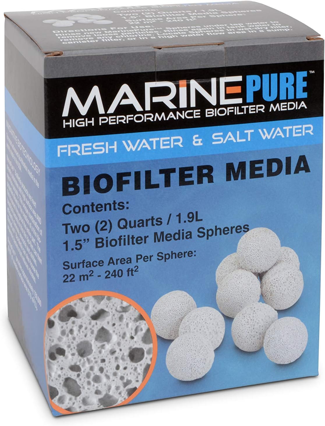 1.5-Inch Sphere Bio-Filter Media for Aquariums, 2-Quart C994