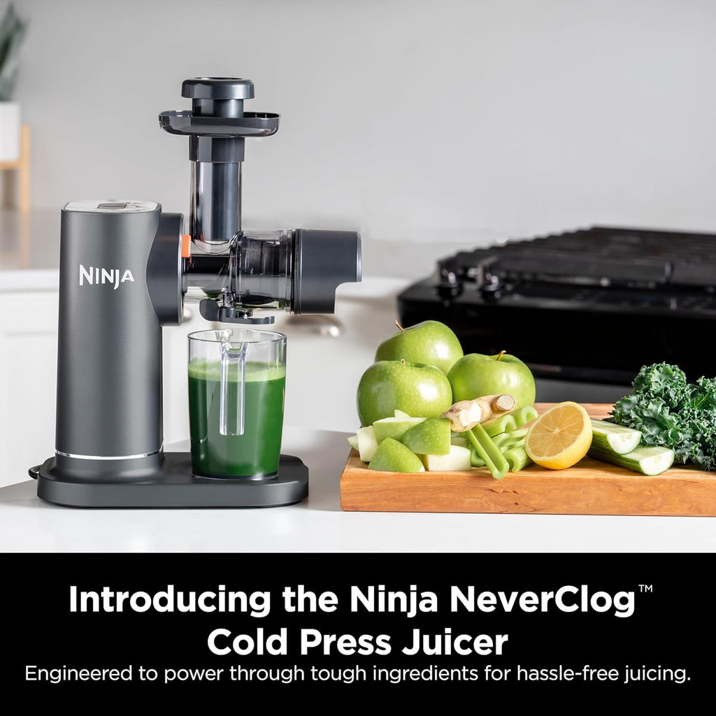 Ninja JC151 NeverClog Cold Press Juicer, Total Pulp Control, Dishwasher Safe X162