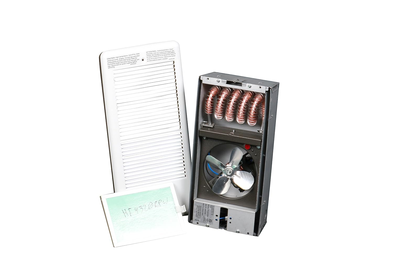 TPI HF4320T2RPW Series 4300 Low Profile Fan Forced Wall Heater, White, 2000/1500 W F425