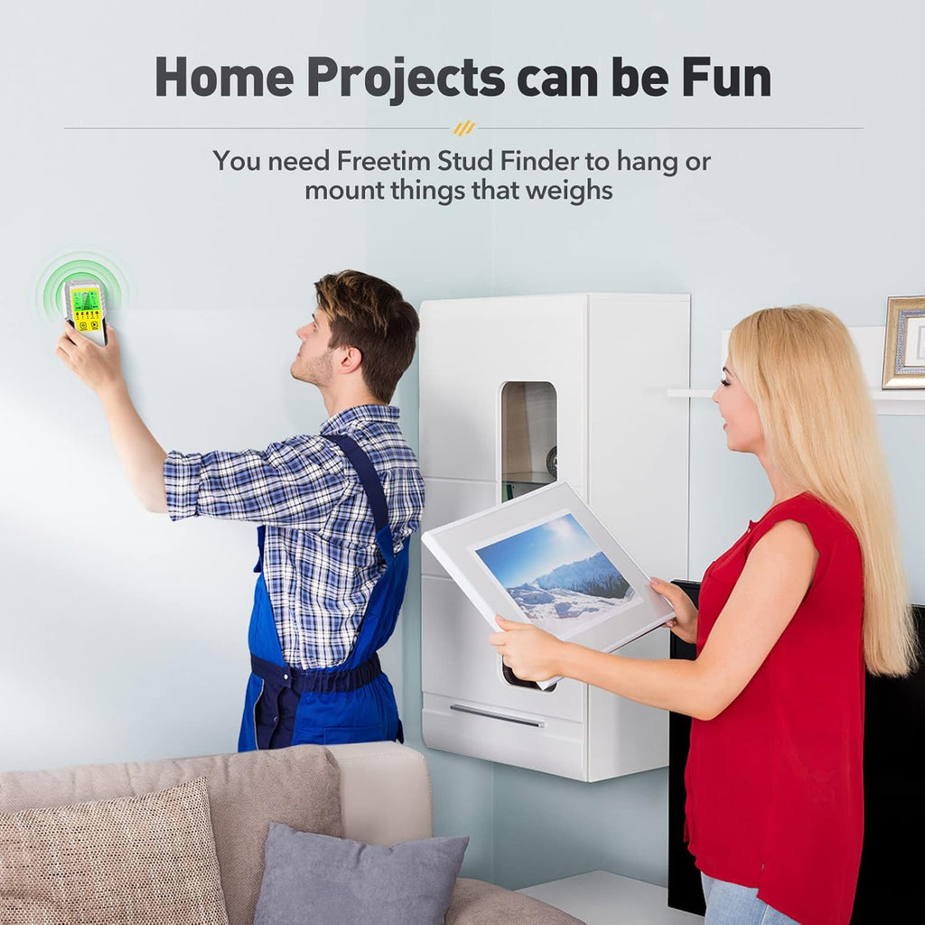 Stud Finder Wall Scanner 5 in 1 with LCD Display for Wood Metal AC Wire Detection Q684707
