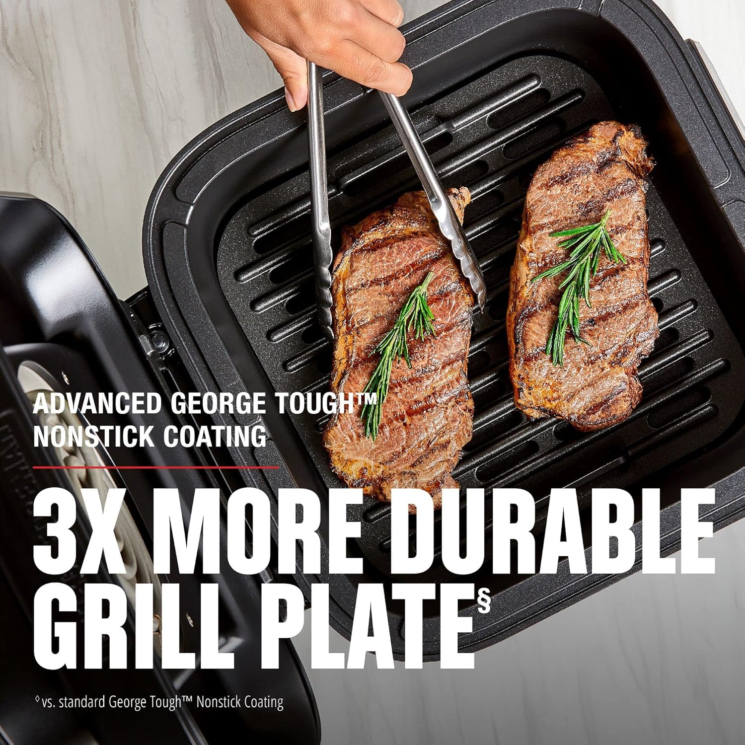 George Foreman Beyond Grill™ 7-in-1 Electric Indoor Grill with Air Fry Technology, Black O709