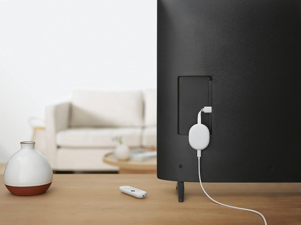 Google Chromecast with Google TV 4K HDR Streaming Media Player, Voice Search, Snow V58168